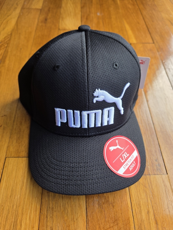 Puma Other - PUMA Black Logo Stretch Fit Hat - L/XL